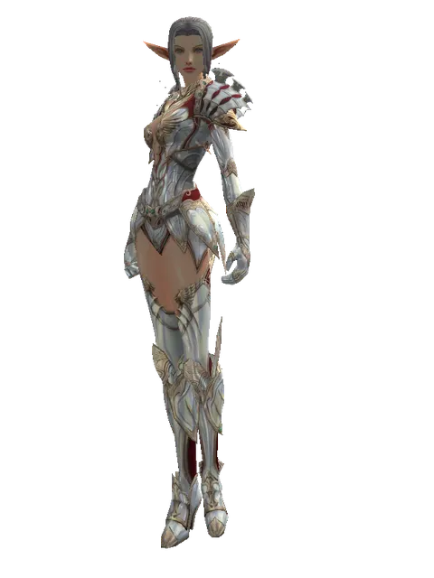 Dynasty [Weapon Master] (heavy armor) on a female Elf, front view