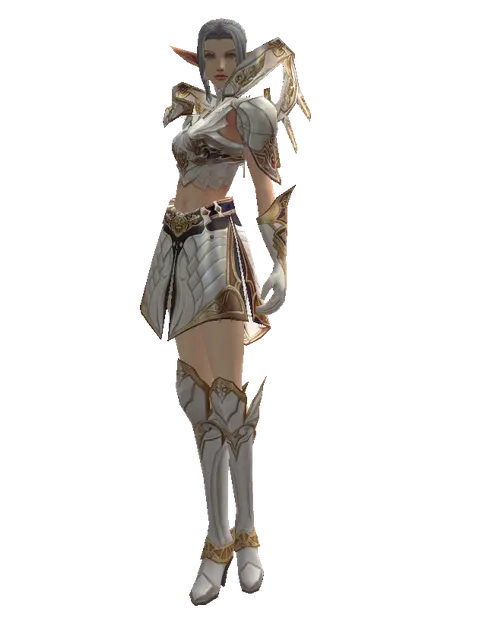 Majestic Plate Set on a female Elf, front view