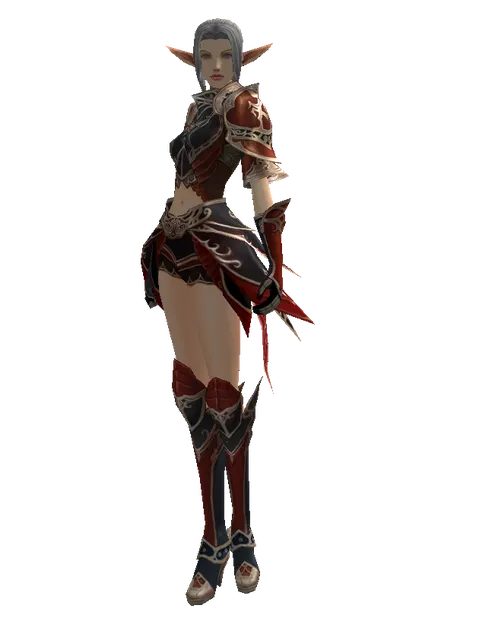 Set of Nightmare on a female Elf, front view