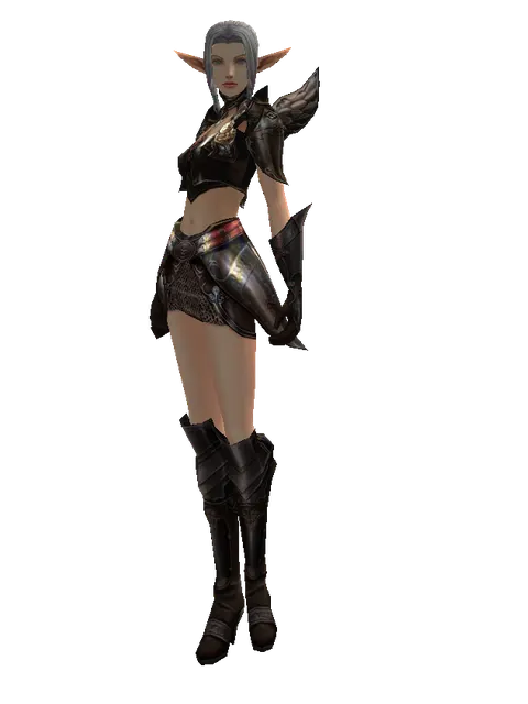 Tallum Plate Set on a female Elf, front view
