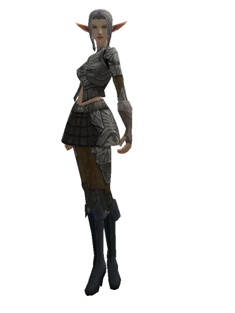 Bone (light armor) on a female Elf, front view