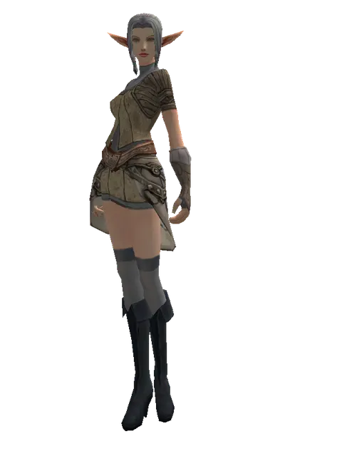 Cotton (light armor) on a female Elf, front view