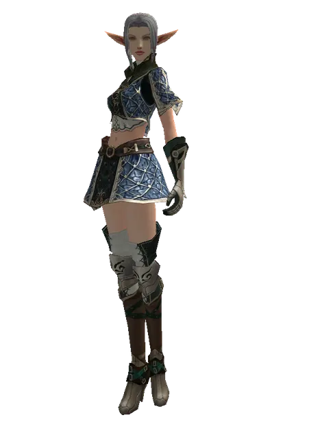 Drake Leather Set on a female Elf, front view