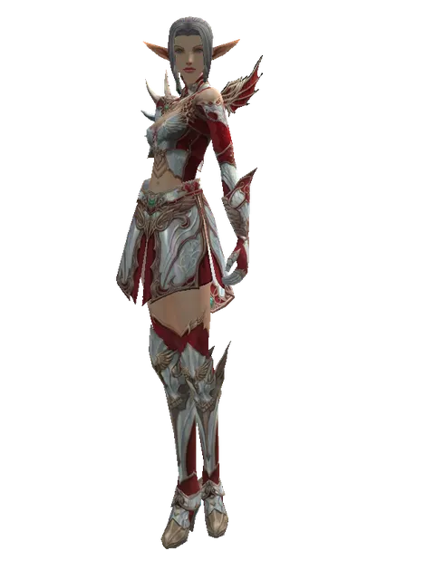 Dynasty Leather Set on a female Elf, front view