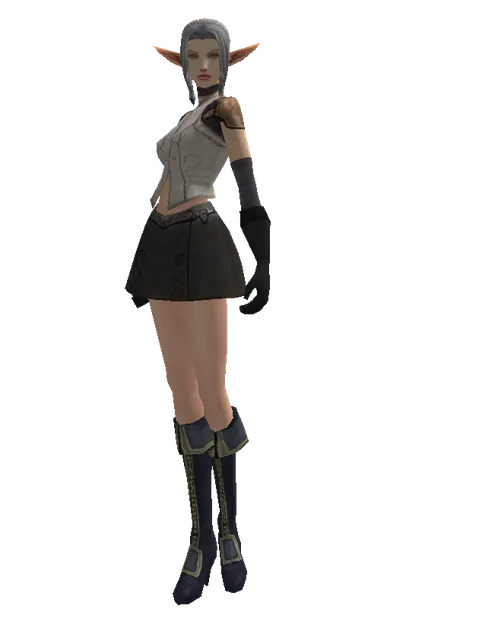 Leather (light armor) on a female Elf, front view