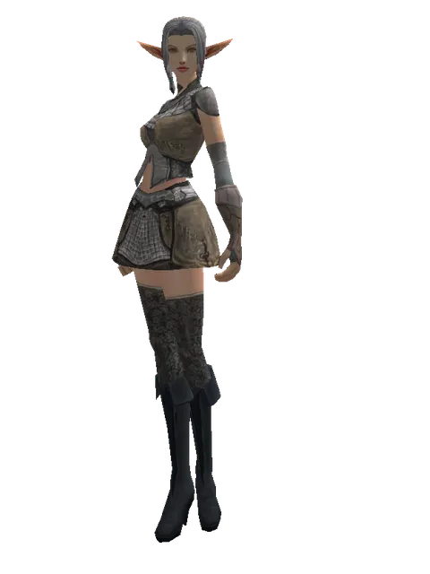 Lion Skin (light armor) on a female Elf, front view