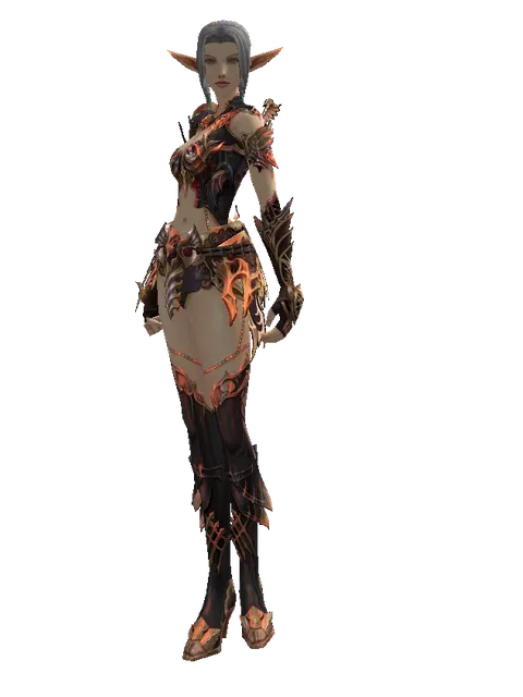 Vesper (light armor) on a female Elf, front view