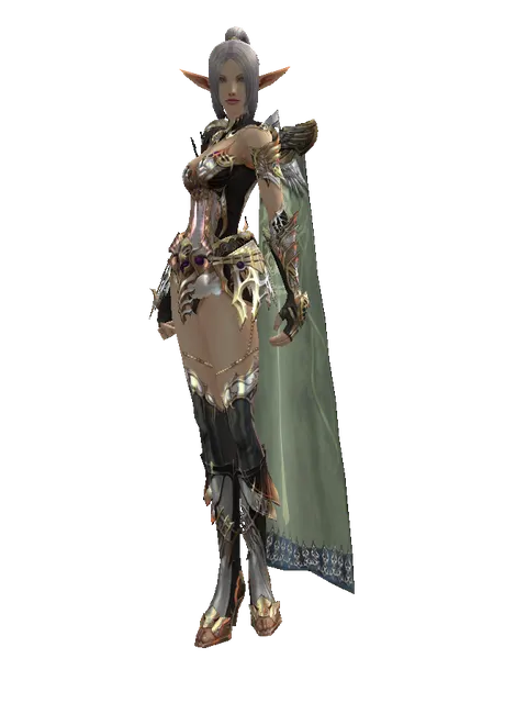 Noble Vesper + Mage Cloak (light armor) on a female Elf, front view