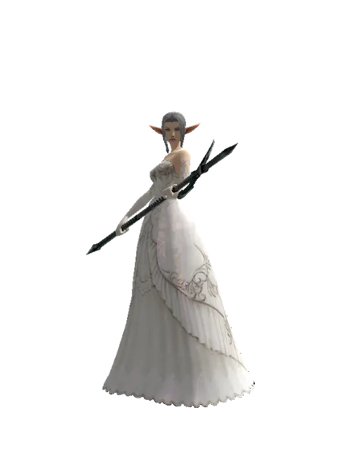 Bec de Corbin on a female Elf, front view