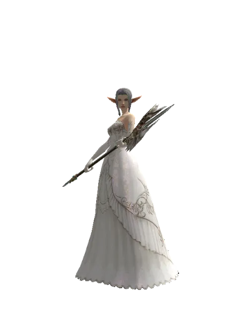 Icarus Trident on a female Elf, front view
