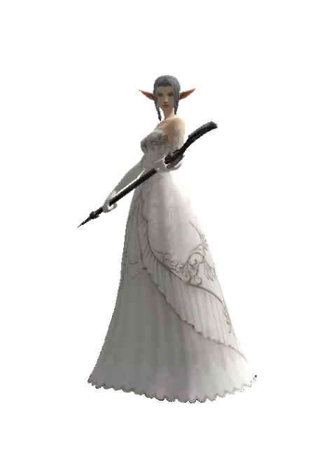 Scorpion on a female Elf, front view