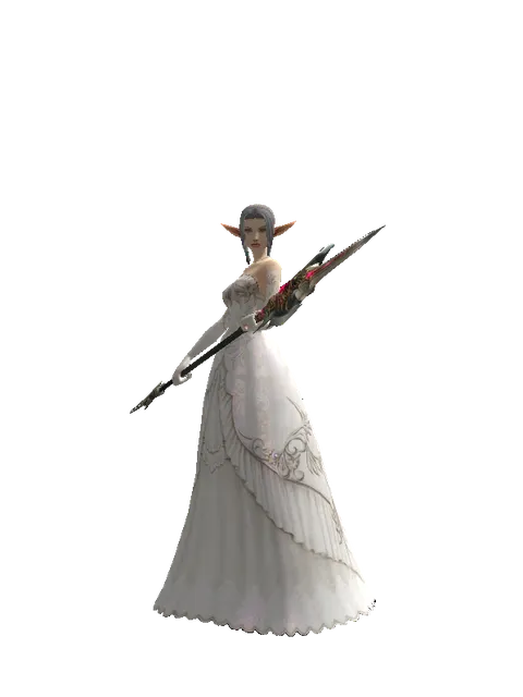 Vesper Pole on a female Elf, front view