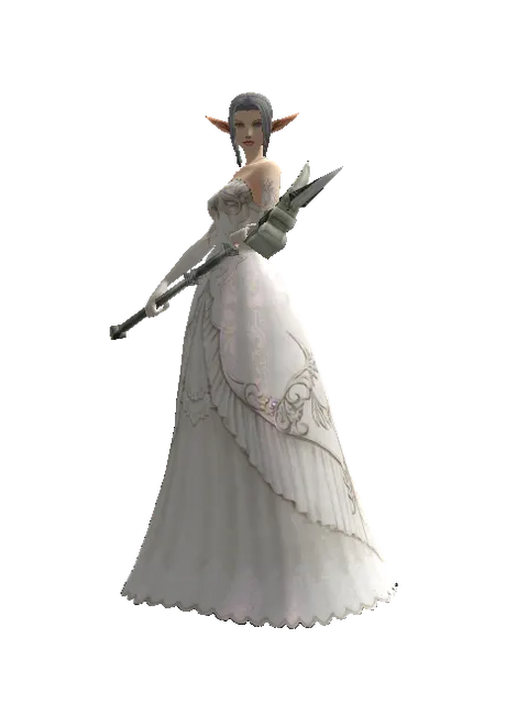 War Hammer on a female Elf, front view