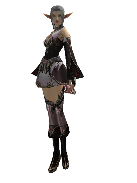 Apella Set - Robe on a female Elf, front view