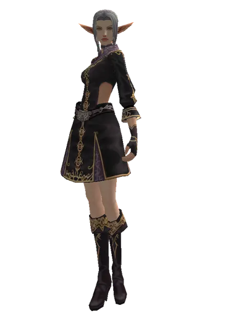 Demon's Set on a female Elf, front view