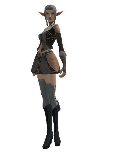Set of Devotion on a female Elf, front view