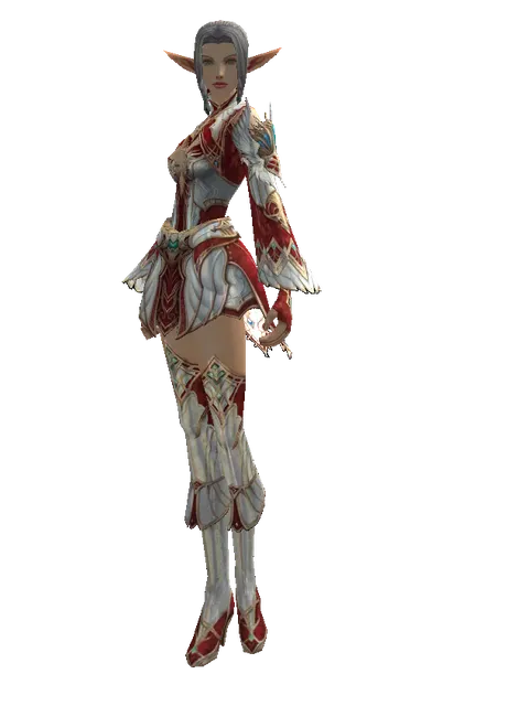 Dynasty Silver Satin [Enchanter] (robe) on a female Elf, front view