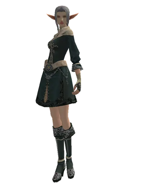Karmian Set on a female Elf, front view