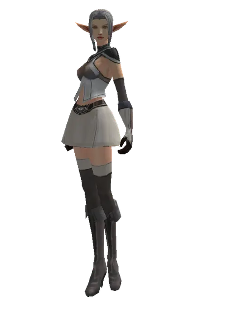 Set of Knowledge on a female Elf, front view