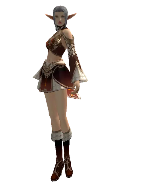 Robe of Nightmare Set on a female Elf, front view