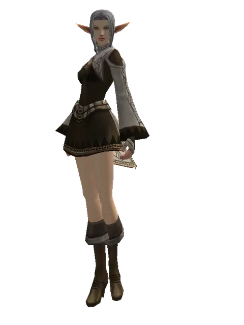 Seal (robe) on a female Elf, front view