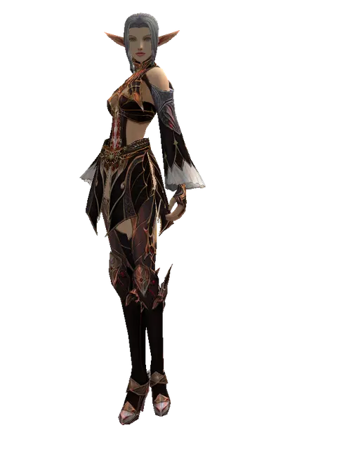 Vesper Set - Robe on a female Elf, front view