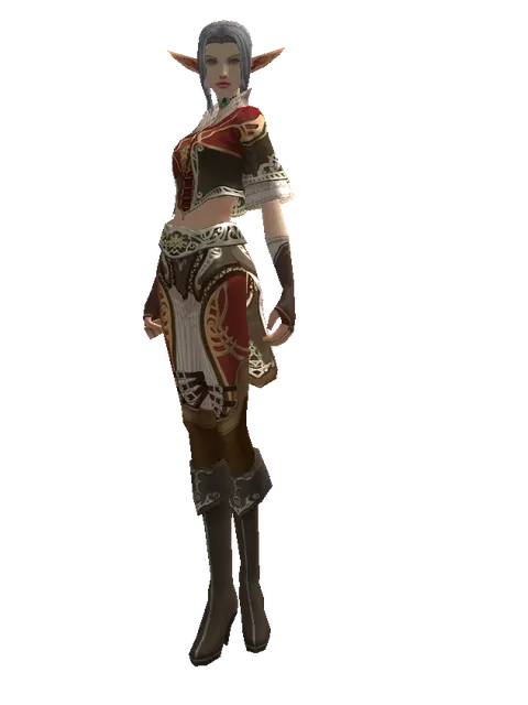 Set of Zubei on a female Elf, front view