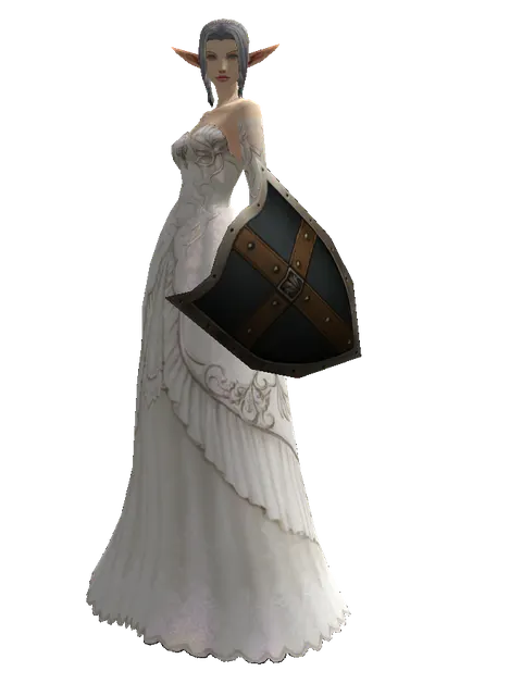 Aspis on a female Elf, front view