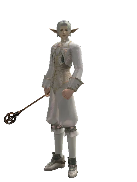 Apprentice's Rod on a male Elf, front view