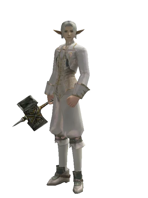 Big Hammer on a male Elf, front view