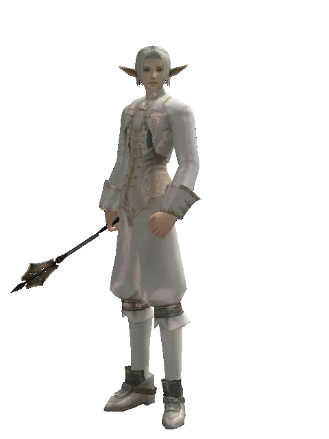 Dwarven Mace on a male Elf, front view