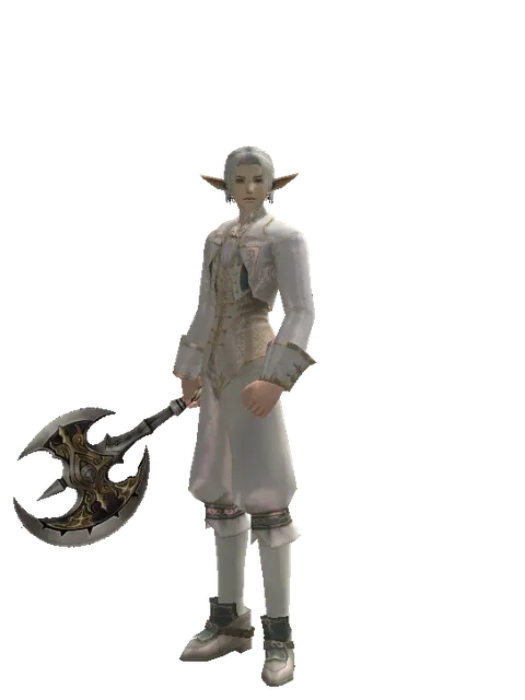 Ecliptic Axe on a male Elf, front view