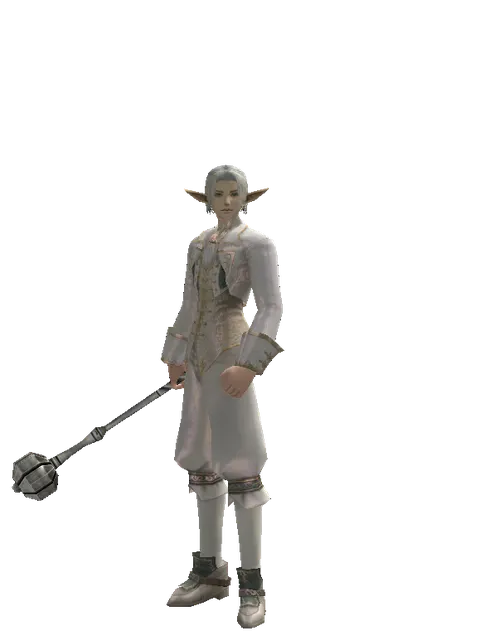 Heavy Mace on a male Elf, front view
