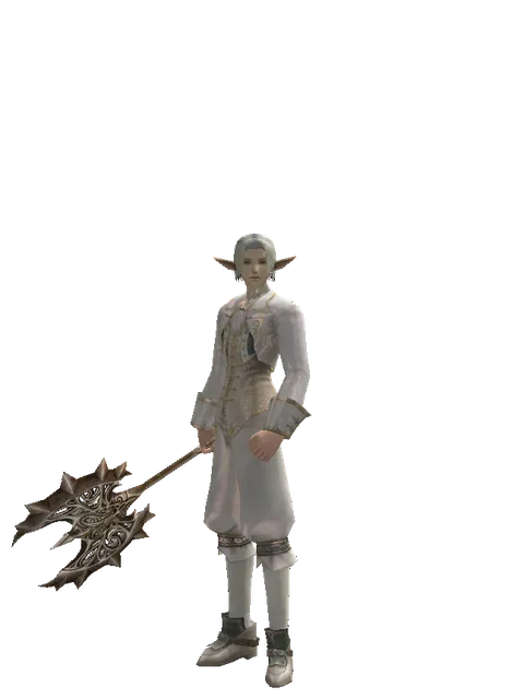 Infinity Axe on a male Elf, front view