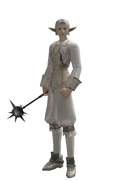 Morning Star on a male Elf, front view