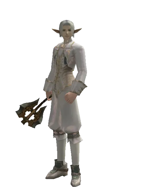 Nirvana Axe on a male Elf, front view