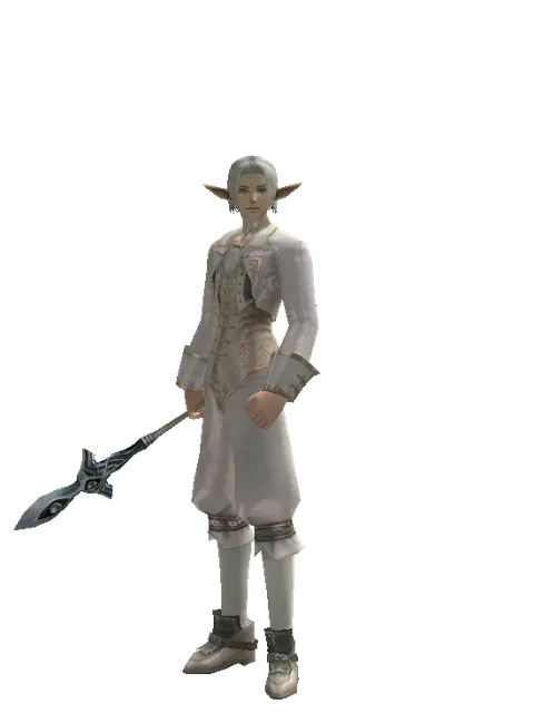 Priest Mace on a male Elf, front view