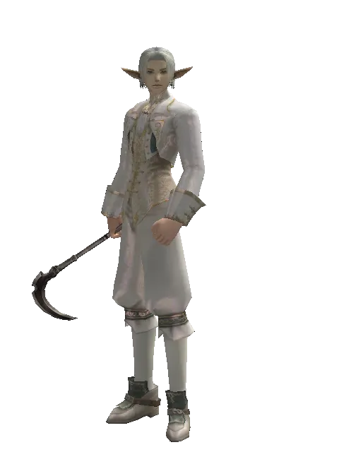 Sickle on a male Elf, front view