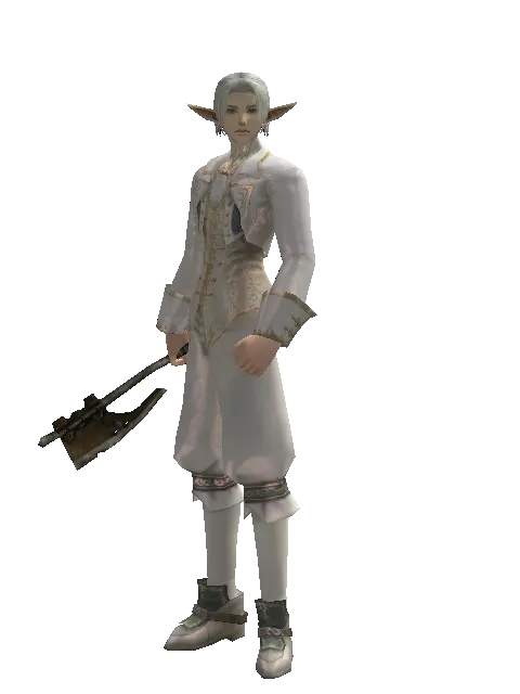Tomahawk on a male Elf, front view