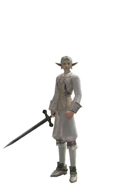 Apprentice Adventurer's Long Sword on a male Elf, front view