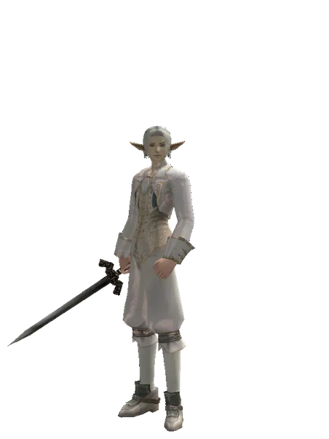 Broadsword on a male Elf, front view