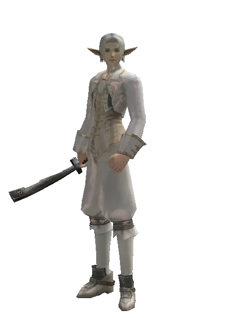 Butcher's Sword on a male Elf, front view