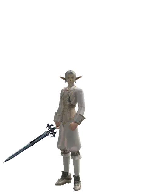 Caliburs on a male Elf, front view