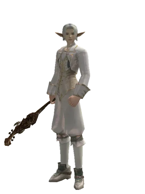 Chrono Cithara on a male Elf, front view