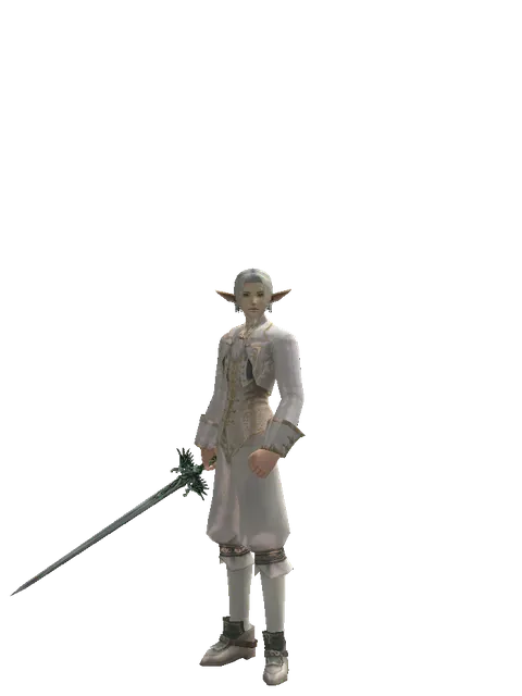 Elven Long Sword on a male Elf, front view