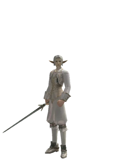 Elven Sword on a male Elf, front view