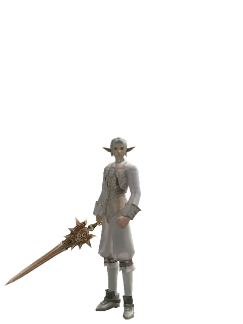 Forgotten Blade on a male Elf, front view