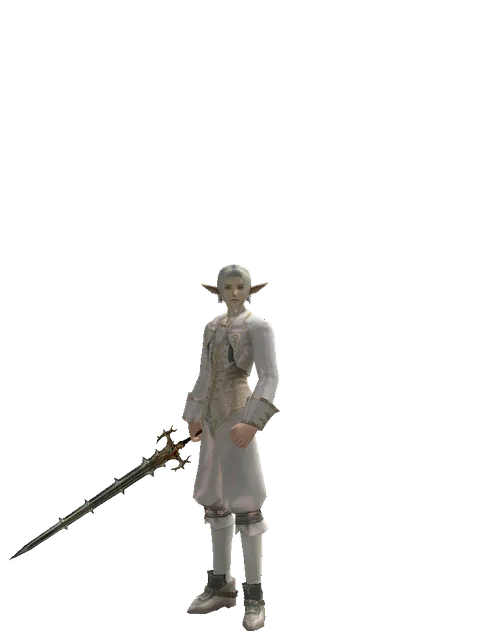 Icarus Sawsword on a male Elf, front view