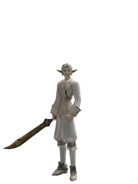 Improved Falchion on a male Elf, front view