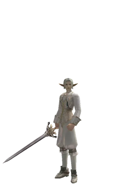 Infinity Blade on a male Elf, front view